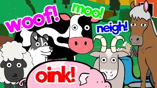 Woof Oink Learn Animal Sounds｜Animals For Kids｜Home Learning｜Early Education｜Toddler Fun Learning [upl. by Nanoc298]