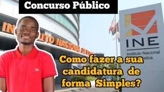 Como fazer a sua Candidatura no Concurso Público do INE Censo 2024 ANGOLA  🇦🇴 Entenda Tudo [upl. by Thaddeus147]