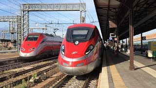 FRECCIAROSSAFRECCIARGENTOITALO E TUTTI I TIPO DI TRENI ALLA STAZIONE DI VERONA PORTA NUOVA [upl. by Brodeur656]