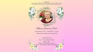 FUNERAL MASS OF MARY AUDREY PELL WEDNESDAY DECEMBER 13 2023 at 300 PM [upl. by Cann]