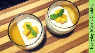 Mango amp Vanilla Panna Cotta  Time Lapse Recipe Video  Homemade Mango Panna Cotta [upl. by Rubens]