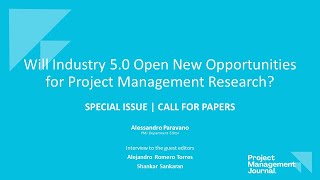 PMJ  Call for papers Industry 50 [upl. by Toth]