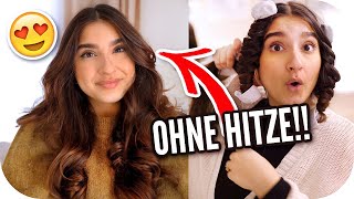 ES KLAPPT 😍 SOCKEN LOCKEN OVERNIGHT CURLS OHNE HITZE 🧦‼️ SUPER EINFACH  Sanny Kaur [upl. by Kutchins]