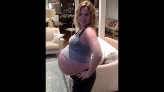 Third Trimester Vlog Prepregnancy clothes try on [upl. by Esorylime604]