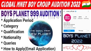 Boys Planet 999 Audition GLOBAL MNET boy group Audition 2022Jayutube boysplanet2022 boysplanet [upl. by Erving]