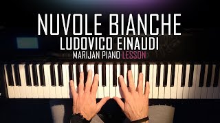 How To Play Ludovico Einaudi  Nuvole Bianche  Piano Tutorial Lesson  Sheets [upl. by Enitsirhk]