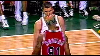 Dennis Rodman Heated Moments 1996 NBA Finals [upl. by Legna]