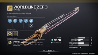 HOW TO GET WORLDLINE ZERO  DESTINY 2 [upl. by Biron]