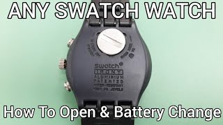 How To Change Battery Any SWATCH Watch [upl. by Ioves558]