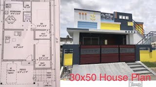 30x50 House Plan  North Facing 1196 Sqft 2BHK Independent House [upl. by Julia128]