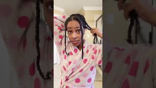 How I wrap my hair for a headwrap braids naturalhaircare headwrap haircare naturalhair [upl. by Wahl]