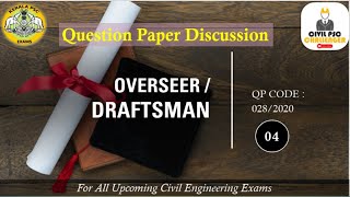 Kerala PSC OverseerDraftsman Civil Question paper discussion QP Code  0282020 KWA LSGDPWD [upl. by Lectra]