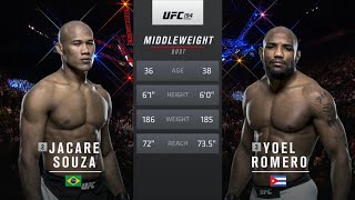 Ronaldo quotJacarequot Souza vs Yoel Romero Full Fight Full HD [upl. by Daniala]