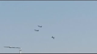 PAF F7PG fighter jets Bomburst on 23 March 2024 Rehearsal [upl. by Akaenahs]