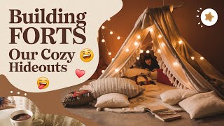 Building Forts Our Cozy Hideouts 🏰🛏️BuildingForts SecretHideouts CozyCorners [upl. by Divadleahcim]