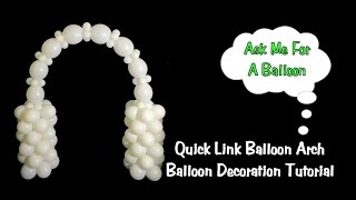 Quick Link Balloon Arch Tutorial No Helium  Birthday Decoration Ideas At Home [upl. by Einniw712]