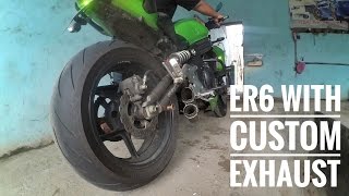 Kawasaki Er6 Sound with Custom Exhaust  MADE IN PURBALINGGA [upl. by Kenn157]