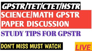 GPSTR SCIENCEMATH PAPER DISCUSSION STUDY TIPS FOR GPSTR SCIENCE MATH [upl. by Alejandra]