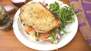 Salmon and Cream Cheese Sandwich  Easy and Delicious [upl. by Ludovick]