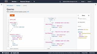 Executing Queries within the AWS AppSync Console [upl. by Arta]