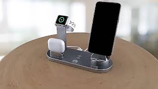 AirPods iWatch iPhone 6 in 1 Wireless Charger cargadores inalambricos [upl. by Balac]