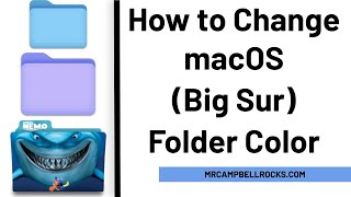 How to Change Folder Color macOS BIG SUR 2021 [upl. by Moselle]