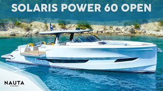 Solaris Power 60 Open  yacht tour esterni e cabine [upl. by Ellehcar]