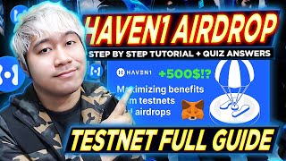 Haven1 TestNet FREE AIRDROP  Step by Step Guide Tagalog  Quiz Answers  How to Earn Free Crypto [upl. by Orrocos444]