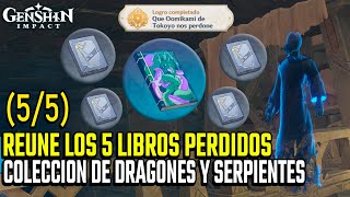 COLECCION DE DRAGONES Y SERPIENTES ｜ Reúne los 5 libros perdidos ｜ Enkanomiya ｜ Genshin Impact [upl. by Mcripley]