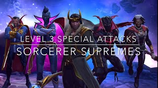 All Sorcerer Supreme Level 3 Special Attacks MCOC [upl. by Eelyac780]