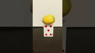 Lemon on Playing Card Trick shorts playingcards magic [upl. by Zia]