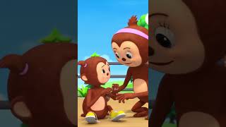 5 Little Monkeys 🐵  LittleBabyBum shorts  Nursery Rhymes for Babies [upl. by Eytteb424]