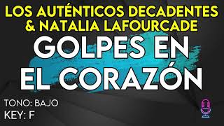 Los Auténticos Decadentes amp Natalia Lafourcade  Golpes En El Corazón  Karaoke Instrumental  Bajo [upl. by Helman38]