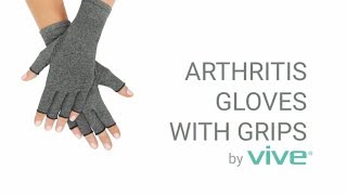 Arthritis Gloves With Grips by Vive  Textured Open Finger Compression  Rheumatoid amp Osteoarthritis [upl. by Lancelot]