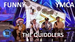 The Quiddlers FUNNY quotYMCAquot Performance  Americas Got Talent 2017 [upl. by Wake]