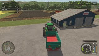 Farming Simulator 25 PS5 game play harvesting fields and planting grass [upl. by Gearhart]