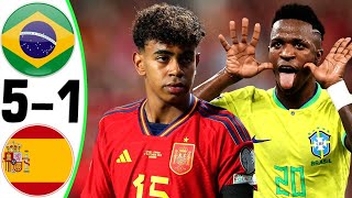 Brazil vs Spain 51  All Goals and Highlights  2024 🔥 VINI JR [upl. by Akins712]