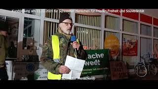 Kundgebung am 11112024 für Schwedter Menschen für FriedenFreiheit und Souveränität Teil 2 [upl. by Anelle159]