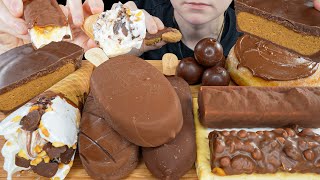 ASMR Chocolate Desserts amp Ice Cream Giant Reeses Cup HaagenDazs Magnum Nutella Donut Pastry [upl. by Elysee]