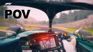 VISOR CAM Fernando Alonsos F1 2023 Belgian GP FP1 POV  AssettoCorsa [upl. by Edina]