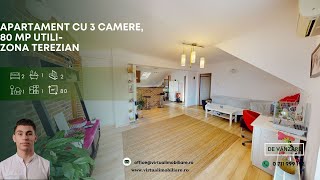 Apartament cu 3 camere 80mp utili  balcon loc de parcare in curte [upl. by Justinn]