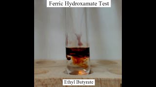 Ferric Hydroxamate Test for Esters [upl. by Flint]