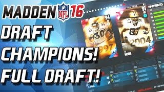 Madden 16 Draft Champions  FULL DRAFT LIVE NEW LEGENDS E3 [upl. by Ahselaf327]