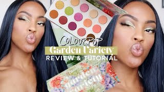 BRAND NEW Colourpop Garden Variety Collection Review  Cut Crease Tutorial Step By Step [upl. by Nameerf420]