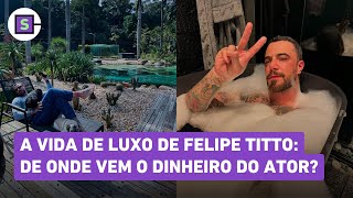 Felipe Titto vive vida de luxo com mansão e até lago privado de onde vem a fortuna do ator [upl. by Yniattirb]