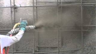 Nozzling Technique  spray concrete [upl. by Enelrahs]