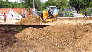 Amazing New Project Building Foundation Road By Two VOLVO EC2000 And CAT D3K2 XL Dozer Pushing Soil [upl. by Hallette]