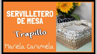 TRAPILLO para el Hogar SERVILLETERO de MESA al Crochet 🧶 [upl. by Ennaehr]