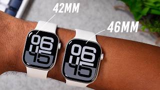 Apple Watch Series 10  42mm vs 46mm Size Comparison on Wrist [upl. by Farlee]