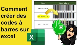 Comment créer des codes à barres sur excel [upl. by Labinnah560]